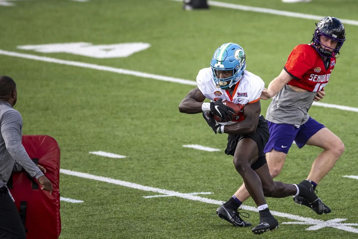 2023 Senior Bowl standout Tyjae Spears a logical target if the Bears lose David Montgomery